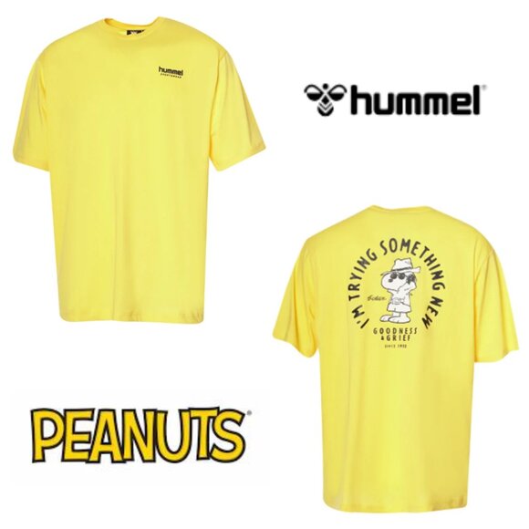 Hummel X Peanuts Snoopy "I'm trying something new" T-Shirt (Size M) - Picture 1 of 12